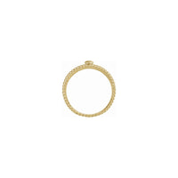 Pierścień do układania w stosy Heart Rope, żółty (14K) - Popular Jewelry - Nowy Jork