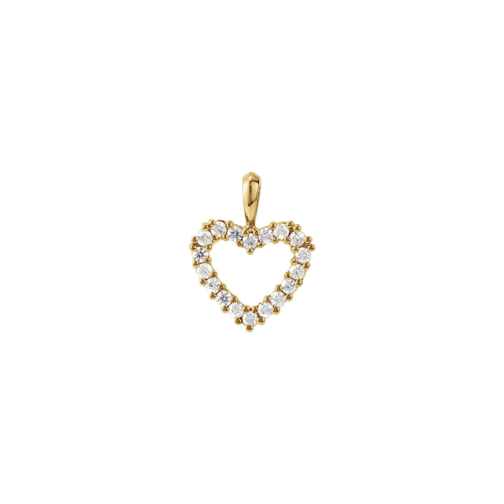 Heart Round Diamond Contour Pendant yellow (18K) main - Popular Jewelry - New York
