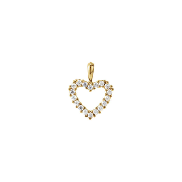 Heart Round Diamond Contour Pendant yellow (18K) main - Popular Jewelry - New York