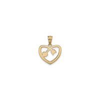 Heart Shaped Arrow Pendant (14K) back - Popular Jewelry - New York