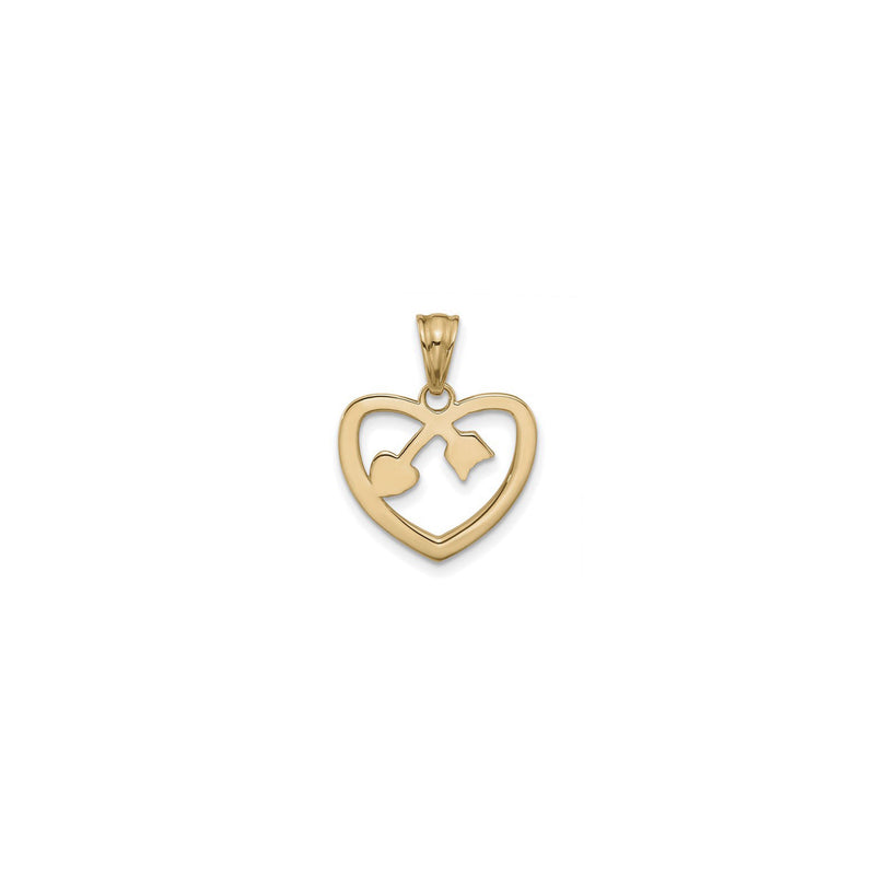 Heart Shaped Arrow Pendant (14K) back - Popular Jewelry - New York
