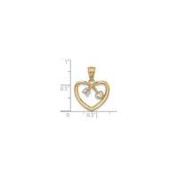 Heart Shaped Arrow Pendant (14K) scale - Popular Jewelry - New York