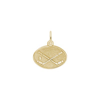 Hockey Oval Disc Charm yellow (14K) main - Popular Jewelry - New York