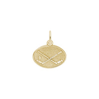 Hockey Oval Disc Charm yellow (14K) main - Popular Jewelry - New York