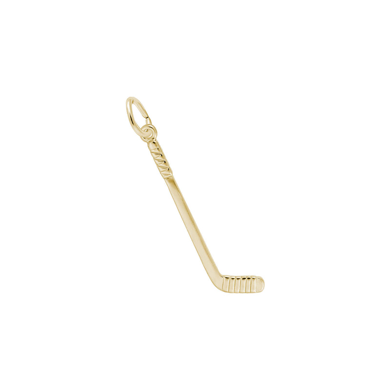 Hockey Stick Charm yellow (14K) main - Popular Jewelry - New York