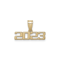 Horizontālais 2023. gada izlaiduma kulons (14 K) priekšpusē — Popular Jewelry - Ņujorka