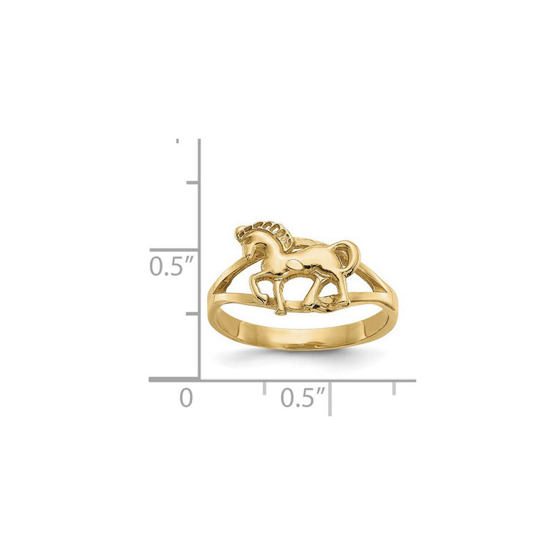 Horse Ring (14K) scale - Popular Jewelry - New York