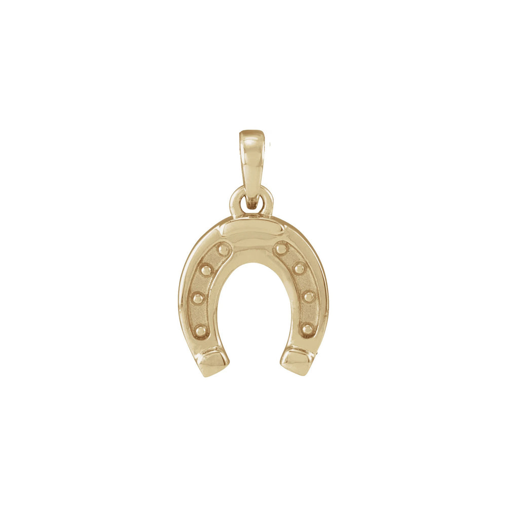 Horseshoe Pendant (14K) front - Popular Jewelry - New York