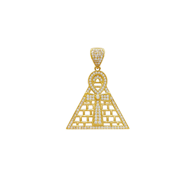 Iced-Out Pyramid & Ankh Pendant (14K) Popular Jewelry - New York