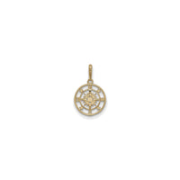 Icy Compass Outline Pendant (14K) back - Popular Jewelry - New York