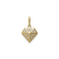 Icy Geometric Diamond-Shaped Pendant (14K) front - Popular Jewelry - New York