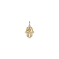 Icy Hamsa oo wata Xiddigga David Pendant (14K) gadaal - Popular Jewelry - New York