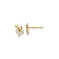 Icy Leaf Branch Stud Earrings (14K) main - Popular Jewelry - New York