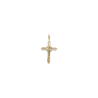 Elkarri lotuta dagoen Bihotz Icy Cross zintzilikarioa (14K) atzealdea - Popular Jewelry - New York