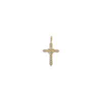 Elkarri lotuta dagoen Bihotz Icy Cross zintzilikarioa (14K) aurrealdean - Popular Jewelry - New York