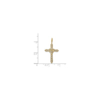 Elkarratutako Bihotz Icy Cross Zintzilikarioa (14K) eskala - Popular Jewelry - New York