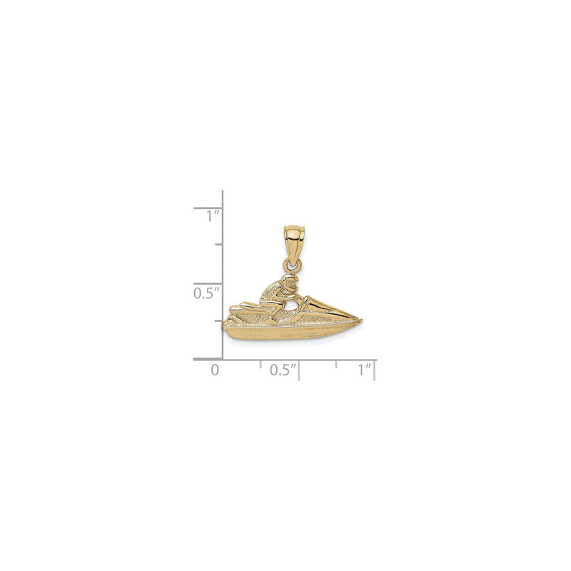 Jet Ski Pendant (14K) scale - Popular Jewelry - New York