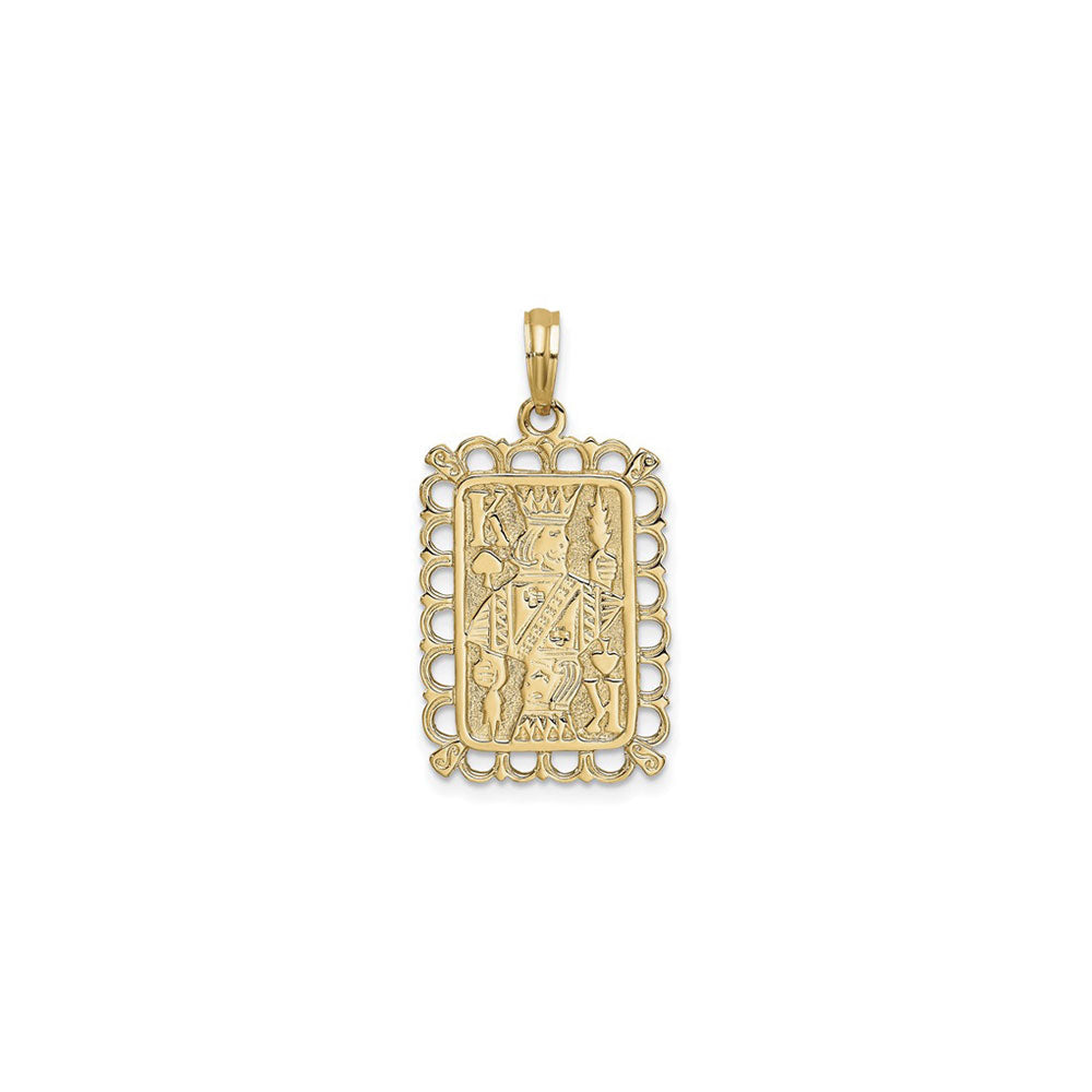 King of Spades Playing Card Pendant (14K) front - Popular Jewelry - New York