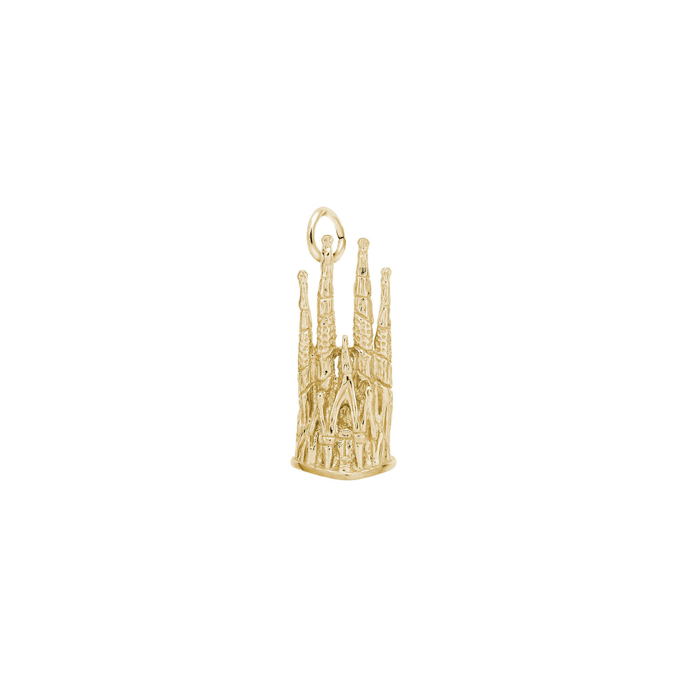 La Sagrada Familia Basilica Charm yellow (14K) main - Popular Jewelry - New York