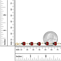 Enameled Red Ladybug Bracelet (14K)