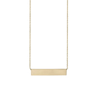 Large Horizontal Engravable Bar Necklace (14K) main - Popular Jewelry - ניו יארק