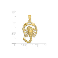 Large Scorpio Zodiac Pendant (14K) scale - Popular Jewelry - New York