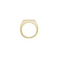 Lattice Design Rectangle Signet Ring (14K) setting - Popular Jewelry - New York