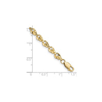 Leafy Diamond-Cut Bracelet (14K) scale - Popular Jewelry - New York
