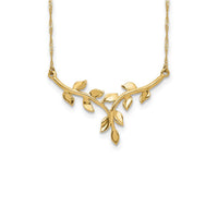 Leafy Lariat Necklace (14K) main - Popular Jewelry - New York