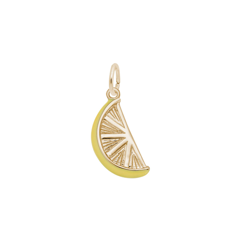 Lemon Slice Charm yellow (14K) main - Popular Jewelry - New York