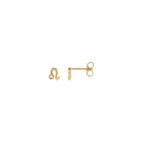 Leo Zodiac Sign Stud Earrings (14K) main - Popular Jewelry - New York
