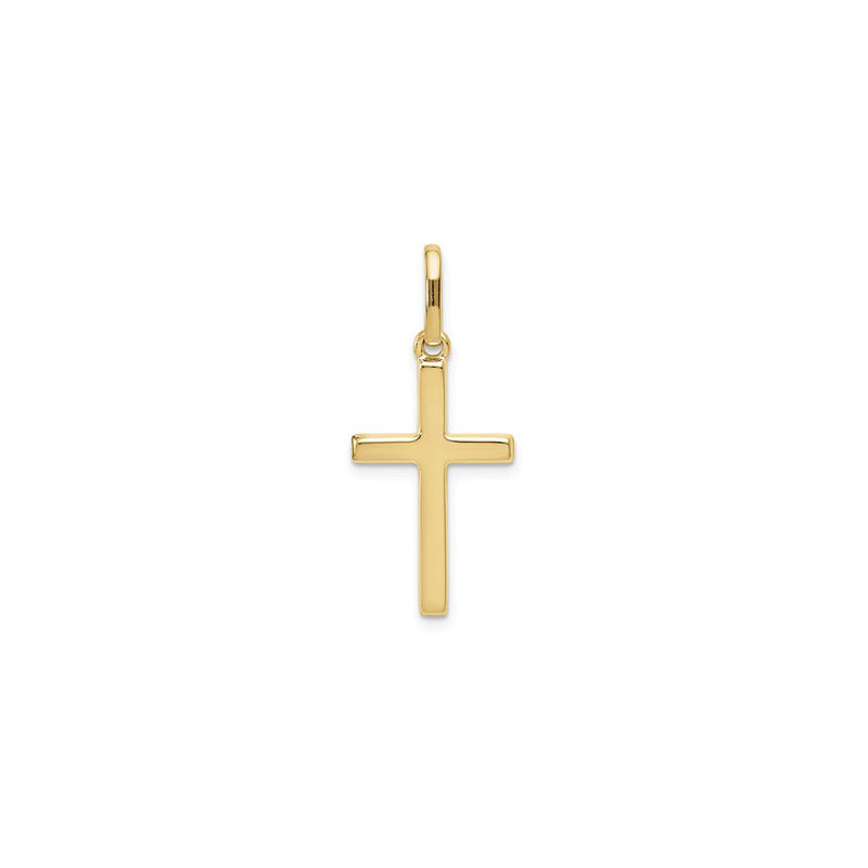 Lightweight Plain Cross Pendant (14K) front - Popular Jewelry - New York