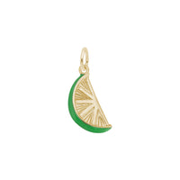 Lime Slice Charm yellow (14K) main - Popular Jewelry - New York