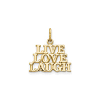 Live, Love, Laugh Talking Pendant giallu (14K) principale - Popular Jewelry - New York