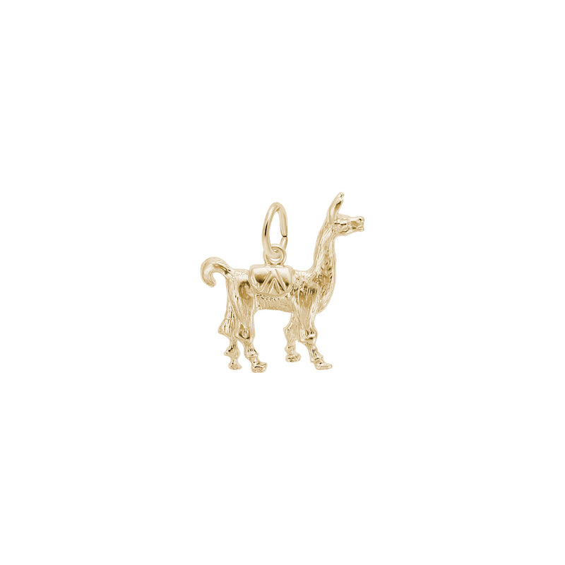 Llama Charm yellow (14K) main - Popular Jewelry - New York