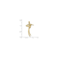 Long Tail Brid Pendant (14K) scale - Popular Jewelry - New York