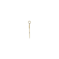 Long Tail Brid Pendant (14K) side - Popular Jewelry - New York