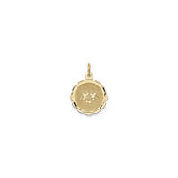 Love Birds Disc Pendant (14K) front - Popular Jewelry - New York