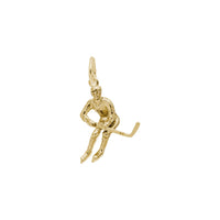 Kiume Hockey Player Charm manjano (14K) kuu - Popular Jewelry - New York