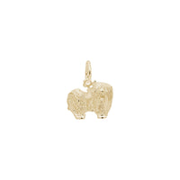 Maltese Dog Charm yellow (14K) main - Popular Jewelry - New York