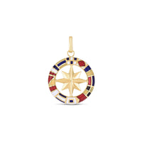 Приврзок од компас за поморски знамиња (14K) главен - Popular Jewelry - Њујорк