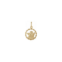 Marķīzes ierāmētais eņģeļa medaļas kulons (14K) priekšpusē — Popular Jewelry - Ņujorka