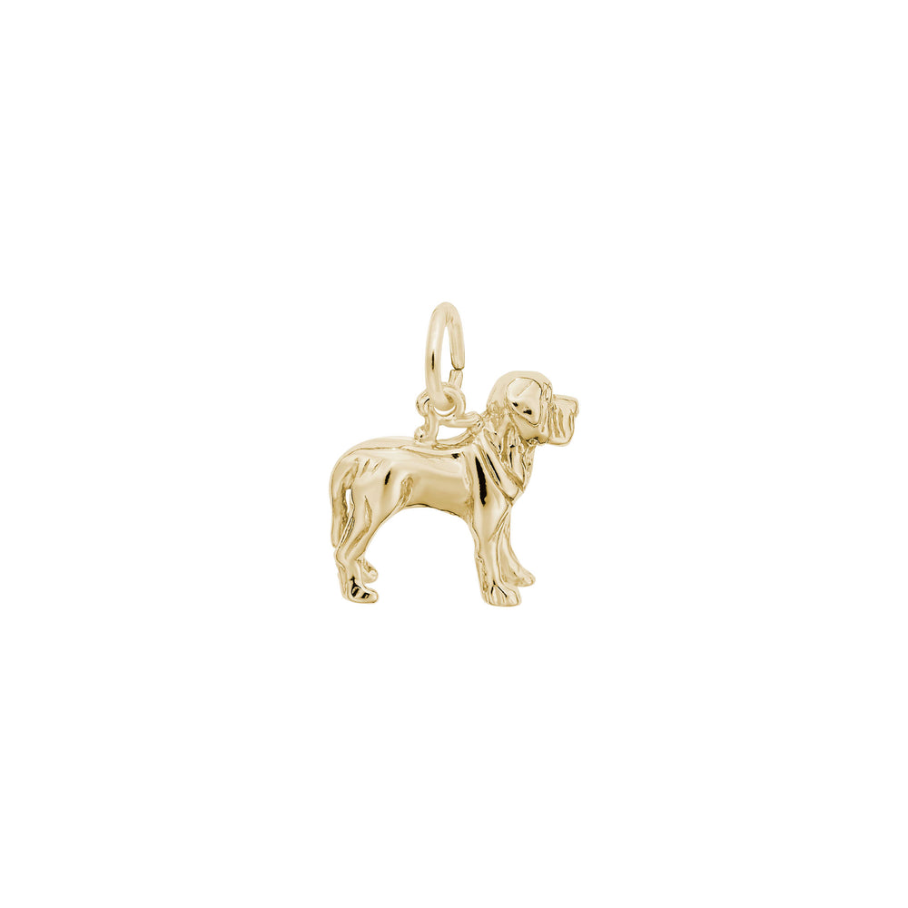 Mastiff Dog Charm yellow (14K) main - Popular Jewelry - New York