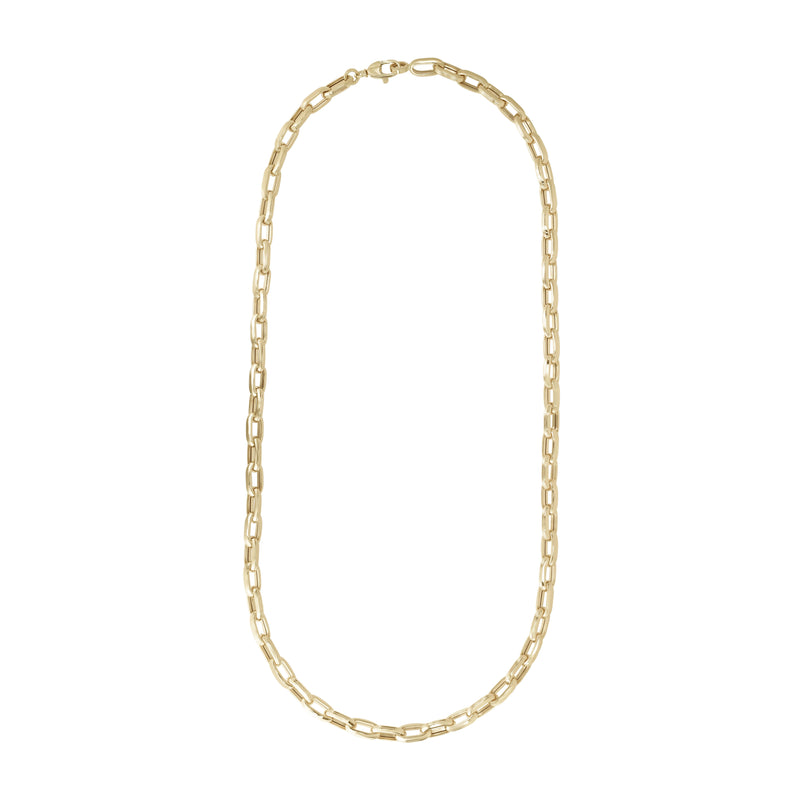 Men's Paperclip Chain (14K) front - Popular Jewelry - New York