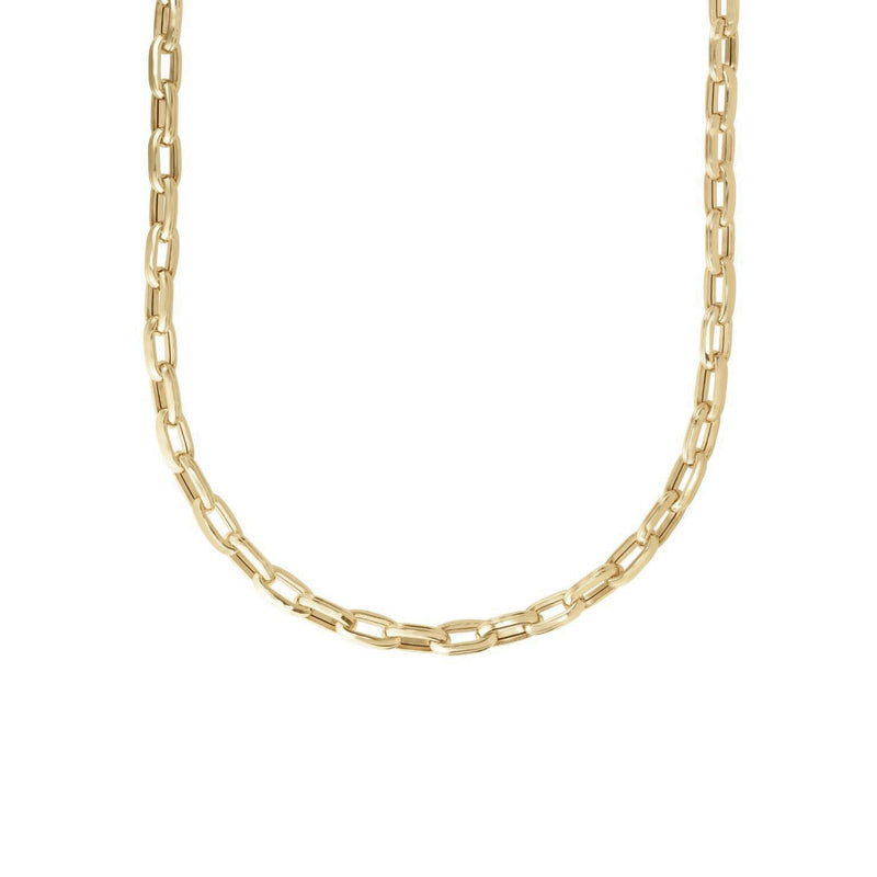 Men's Paperclip Chain (14K) zoomed front - Popular Jewelry - New York