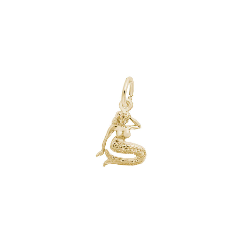 Mermaid Charm yellow (14K) main - Popular Jewelry - New York