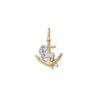 Mermaid on Anchor Pendant (14K) back - Popular Jewelry - New York