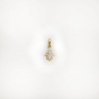 Mini Hamsa Diamond Pendant (14K) utama - Popular Jewelry - York énggal