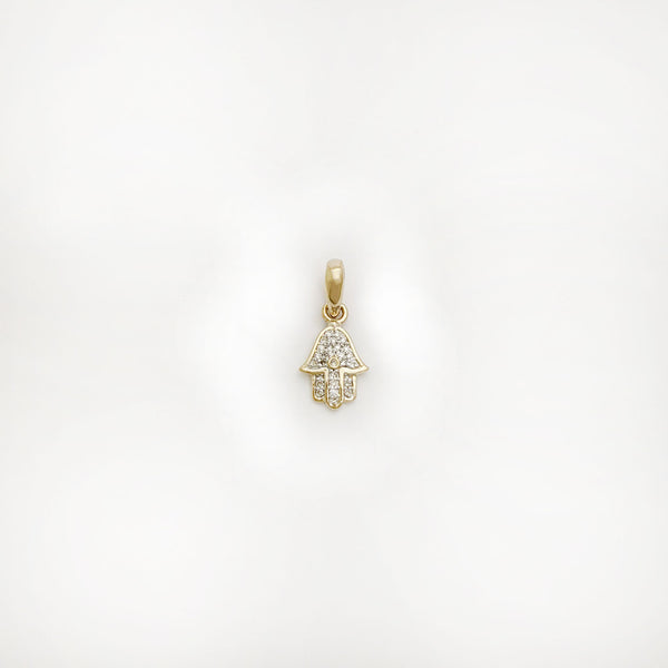 Mini Hamsa Diamond Pendant (14K) main - Popular Jewelry - New York