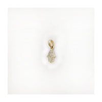 Mini Hamsa dijamantski privjesak (14K) strana - Popular Jewelry - Njujork